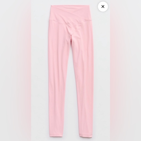 OFFLINE By Aerie Real Me High Waisted Crossover Legging color club pink - Picture 3 of 7